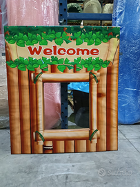 Pannello Decorativo "Welcome"  Tema Giungla