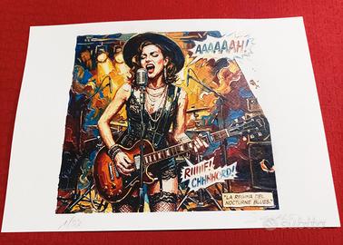 Oil Art  Giclée   La Regina del nocturne Blues
