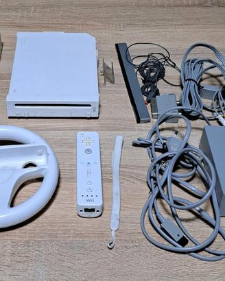 Console Nintendo Wii+RE GALO memory card+manubrio