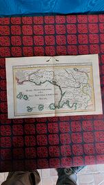 Antica Carta Del Golfo Di Napoli  Gaeta Mappa 1717