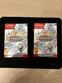 Coppia bundle carte pokemon evoluzioni prismatiche
