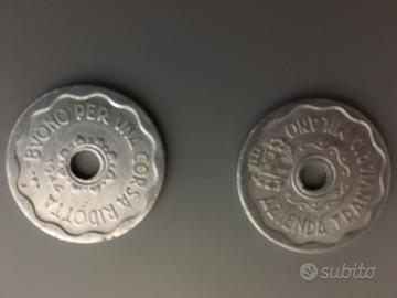 GETTONE "BUONO PER UNA CORSA RIDOTTA" (1944 )