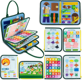 BONNYCO Montessori Busy Board in Feltro 1 a 4 Anni