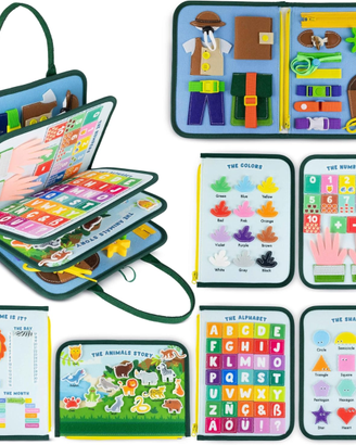 BONNYCO Montessori Busy Board in Feltro 1 a 4 Anni