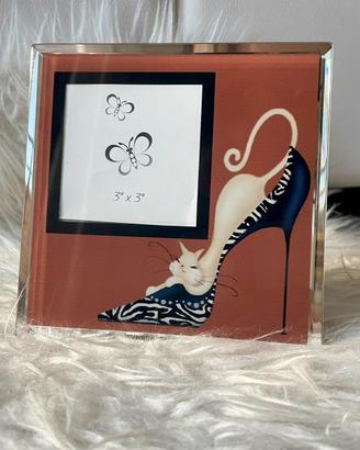 Cornice foto 15x15 gatto tacco design glamour
