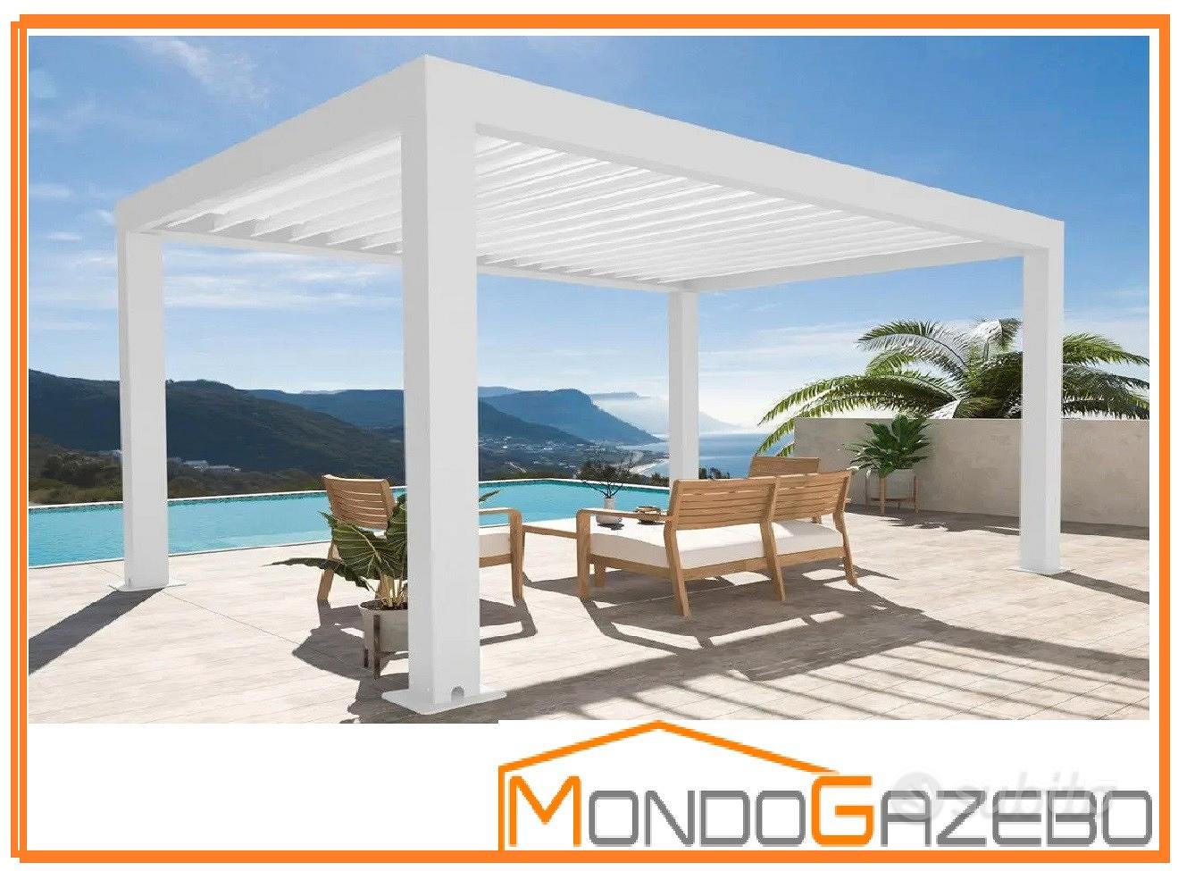 Subito MondoGazebo.it Pergola Bioclimatica Gazebo 4x5 led motore
