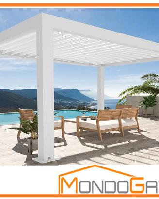 Pergola Bioclimatica Gazebo 4x5 led motore