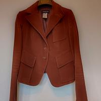 Giacca blazer in velluto a coste marrone 
