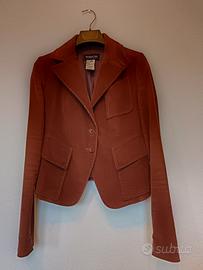 Giacca blazer in velluto a coste marrone 