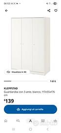 Guardaroba 3 ante bianco 