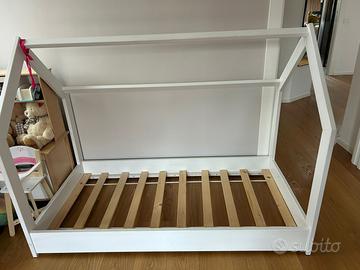 Letto per bambini a forma di casa 80x160