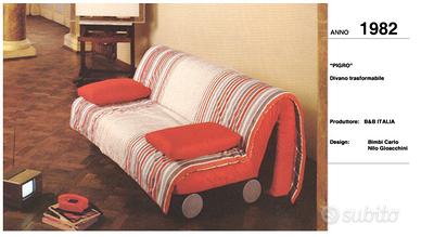 divano letto vintage  design Pigro B&B ITALIA