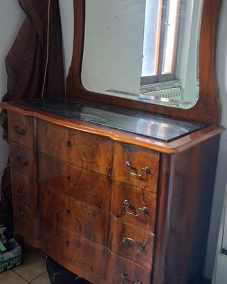 comó vintage anni 40/50  in radica di noce 