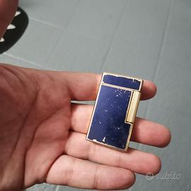 Accendino Vintage stile Dupont Oro Blu