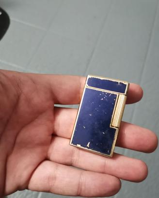 Accendino Vintage stile Dupont Oro Blu