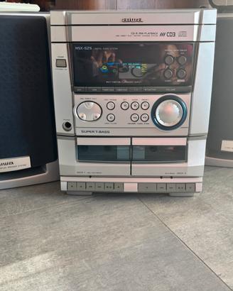 Aiwa sistema hi-fi stereo casse telecomando