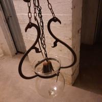 Lampadario d' epoca in ferro battuto
