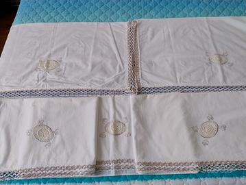 Parure lenzuola matrimoniali in cotone 