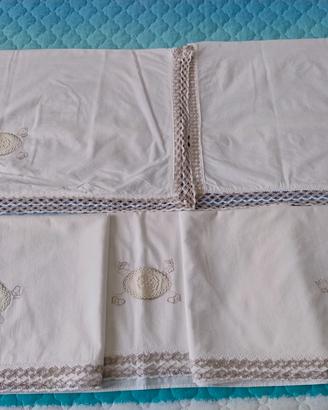 Parure lenzuola matrimoniali in cotone 