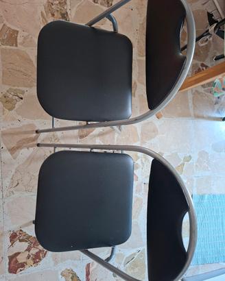 sedia imbottita nera.5 pezzi