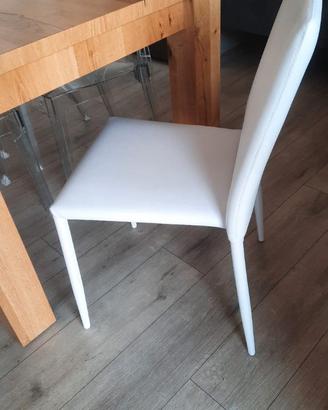 Sedia in ecopelle bianca Target Point