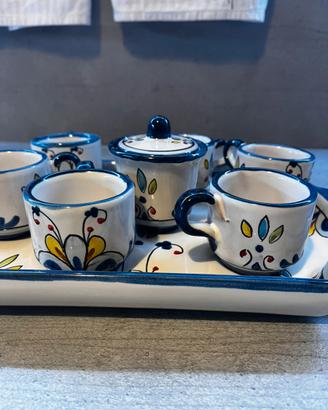 Set tazzine da caffe in ceramica Vietrese