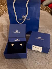 Orecchini a cuore rosa Swarovski