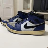 Nike air jordan 1 retro mid se deep royale blue