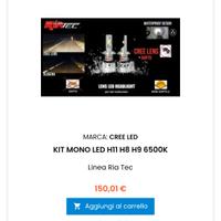 lampadine Led Riatec specifiche per fari lenticola