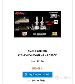 lampadine Led Riatec specifiche per fari lenticola