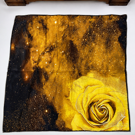 Foulard “Golden Rose” seta Roberto Cavalli –