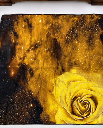 Foulard “Golden Rose” seta Roberto Cavalli –
