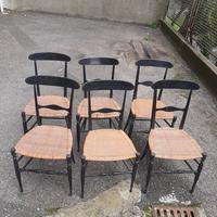 6 SEDIE CHIAVARINE VINTAGE