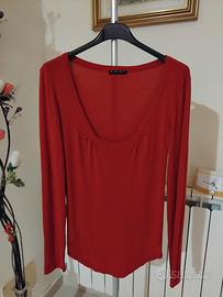 Maglietta rossa Sisley