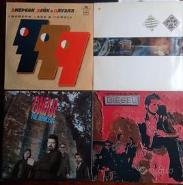 Blocco 4 dischi LP rock anni '80