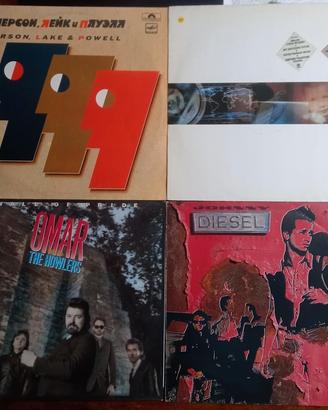 Blocco 4 dischi LP rock anni '80