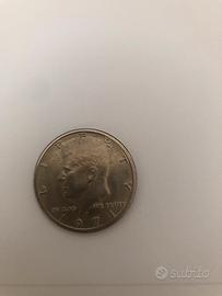 1 moneta mezzo dollaro Kennedy 1971