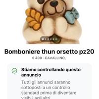 Orsetti thun bomboniere 20pz