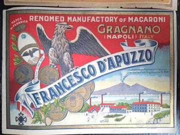 Antica etichetta Francesco D'Apuzzo Gragnano