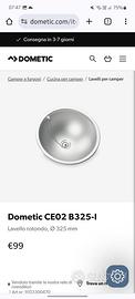 Lavandino acciaio Dometic (camper)