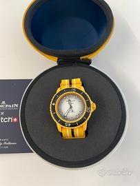 Orologio swatch blancpain giallo nero