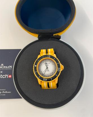 Orologio swatch blancpain giallo nero