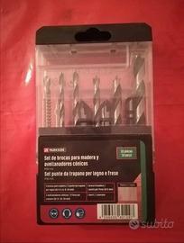 set punte da trapano per legno e frese