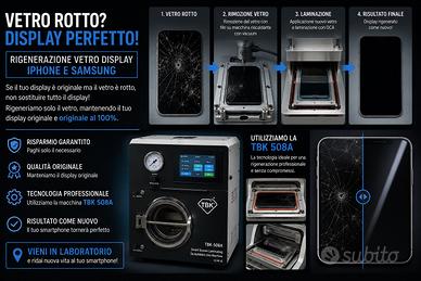 Sostituzione vetro display iphone samsung