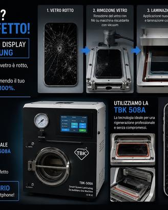 Sostituzione vetro display iphone samsung