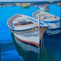 dipinto paesaggio marino olio su tela