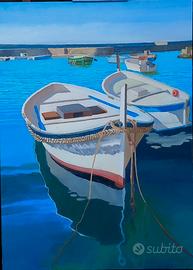 dipinto paesaggio marino olio su tela