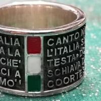 Anello Argento con inciso inno d'Italia