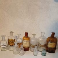 bottiglie di vetro x farmaci vintage 