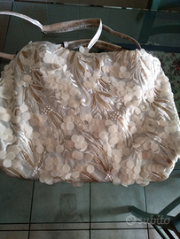 Borsa nuova con paillettes 47x35cm